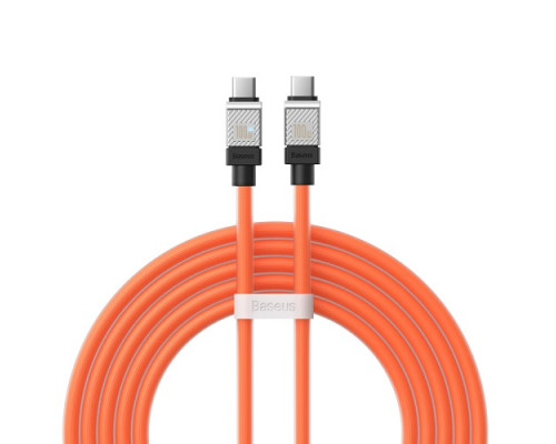 PD кабель Baseus CoolPlay Series Fast Charging Cable Type-C to Type-C 100W 2m Orange CAKW000307 mag-6932172626716128909