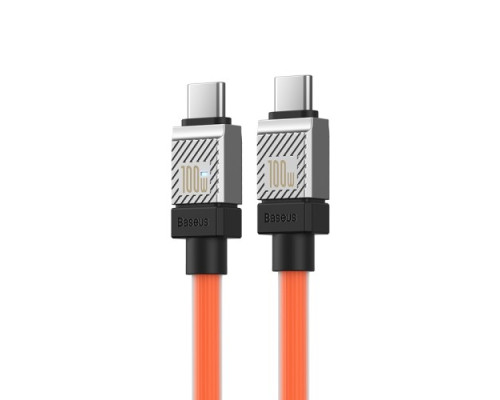 PD кабель Baseus CoolPlay Series Fast Charging Cable Type-C to Type-C 100W 2m Orange CAKW000307 mag-6932172626716128909