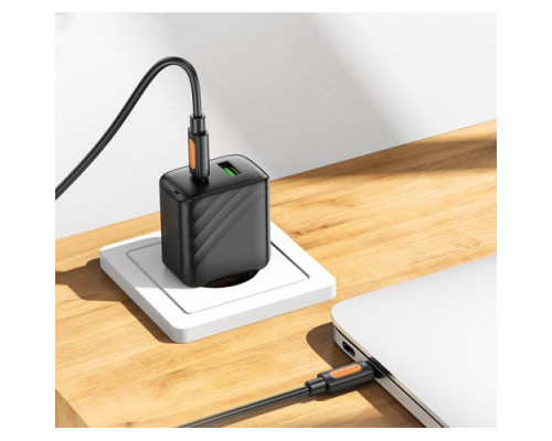 PD Кабель BOROFONE BX114 Structure Silicone Type-C to Type-C 60W/1m чорний mag-6941991116902138231