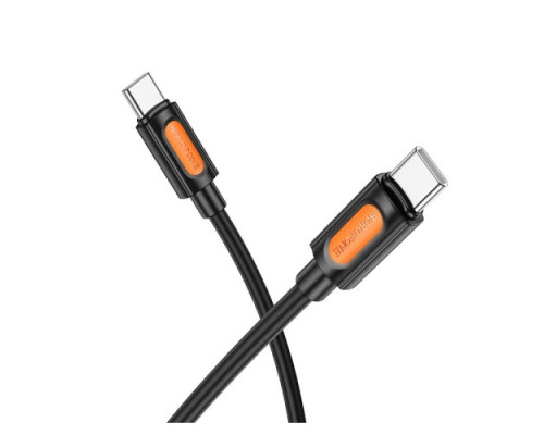 PD Кабель BOROFONE BX114 Structure Silicone Type-C to Type-C 60W/1m чорний mag-6941991116902138231