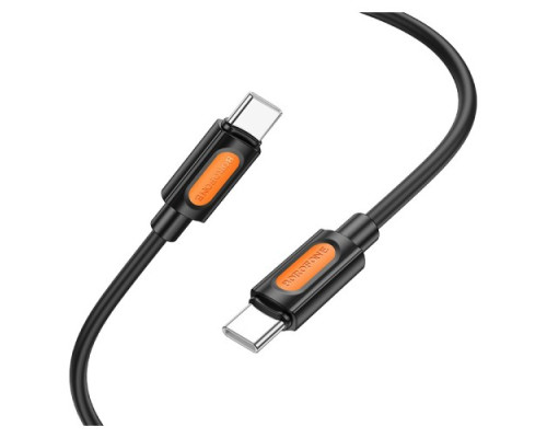 PD Кабель BOROFONE BX114 Structure Silicone Type-C to Type-C 60W/1m чорний mag-6941991116902138231