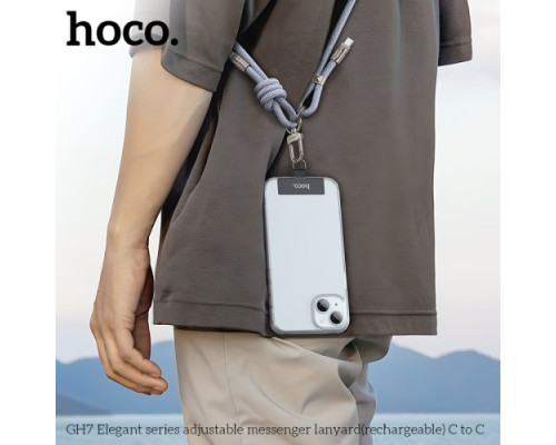 PD Кабель - Шнурок для браслета HOCO GH7 Elegant з регулюванням довжини C to C Blue mag-6942007631044137296