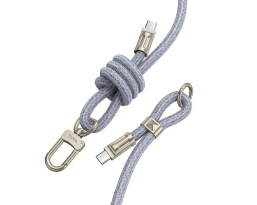 PD Кабель - Шнурок для браслета HOCO GH7 Elegant з регулюванням довжини C to C Blue mag-6942007631044137296