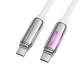 PD Кабель HOCO U136 Prize 60W charging data cable C to C 1,2m. White mag-6942007632348132407