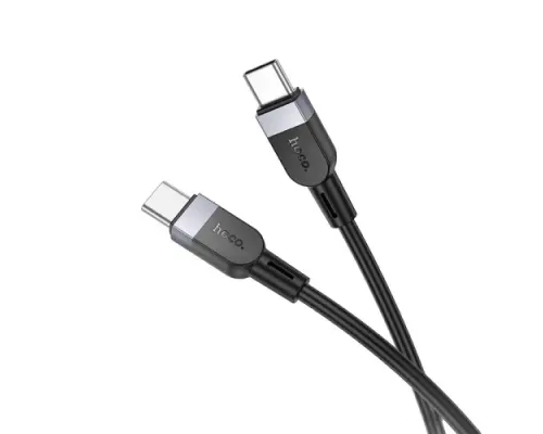 PD Кабель HOCO X109 Energy 60W silicone charging data cable Type-C to Type-C 60W/3m Black mag-6942007636377144196