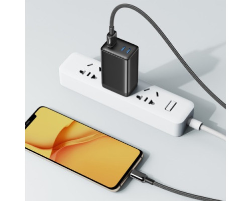 Кабель XO NB-Q250B PD 60W/1m Type-C to Type-C Fast Charging Чорний mag-6920680844654964