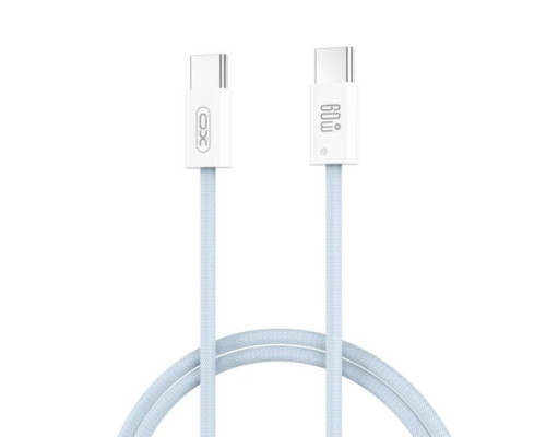 Кабель XO NB-Q273 woven style type-c to type-c charging cable 60W Синій mag-69206808576781507