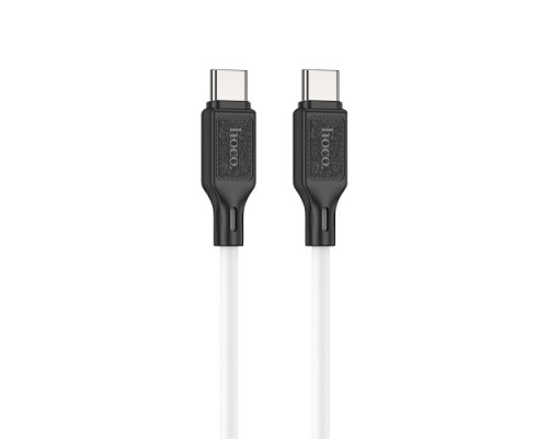PD Кабель HOCO X90 Cool silicone charging data cable PD-to-Type-C 3A/PD60W/1m. White mag-6931474788474139103
