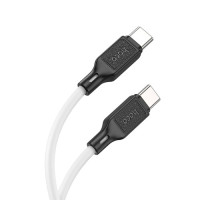 PD Кабель HOCO X90 Cool silicone charging data cable PD-to-Type-C 3A/PD60W/1m. White mag-6931474788474139103