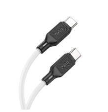 PD Кабель HOCO X90 Cool silicone charging data cable PD-to-Type-C 3A/PD60W/1m. White mag-6931474788474139103