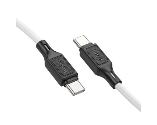 PD Кабель HOCO X90 Cool silicone charging data cable PD-to-Type-C 3A/PD60W/1m. White mag-6931474788474139103