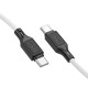 PD Кабель HOCO X90 Cool silicone charging data cable PD-to-Type-C 3A/PD60W/1m. White mag-6931474788474139103