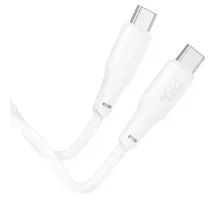 PD Кабель HOCO X93 Force 60W fast charging data cable Type-C to Type-C 2m. White mag-6931474790705151115