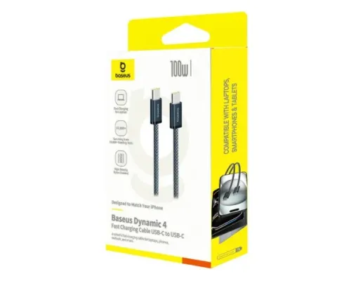 PD кабель Baseus Dynamic 4 Fast Charging Type-C to Type-C 100W 2m Cosmic black P10381400121-01 mag-6932172678586152088