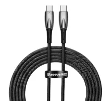 PD кабель Baseus Glimmer Series Fast Charging Data Cable Type-C to Type-C 100W 2m Black CADH000801 mag-6932172618056147468