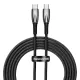 PD кабель Baseus Glimmer Series Fast Charging Data Cable Type-C to Type-C 100W 2m Black CADH000801 mag-6932172618056147468