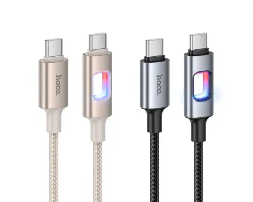PD Кабель HOCO U144 New 60W charging data cable C to C Gold mag-6942007659611153779