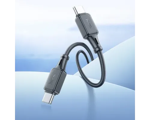 PD Кабель HOCO X101 Assistant 60W silicone charging data cable Type-C to Type-C Black mag-6942007604093154184