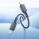 PD Кабель HOCO X101 Assistant 60W silicone charging data cable Type-C to Type-C Black mag-6942007604093154184
