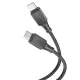 PD Кабель HOCO X101 Assistant 60W silicone charging data cable Type-C to Type-C Black mag-6942007604093154184