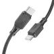 PD Кабель HOCO X101 Assistant 60W silicone charging data cable Type-C to Type-C Black mag-6942007604093154184