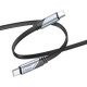 PD Кабель HOCO U119 Machine 60W charging data cable Type-C to Type-C 1,2m Black mag-694200760502158026