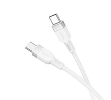 PD Кабель HOCO X109 Energy 60W silicone charging data cable Type-C to Type-C 60W/1m White mag-6942007636278141186