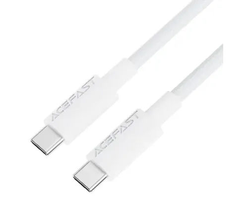 PD кабель ACEFAST C18-03 Type-C to Type-C braid charging data cable 3A 1,2m White mag-6974316284253153800