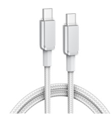 Кабель XO NB-Q250B PD 60W/1m Type-C to Type-C Fast Charging Білий mag-6920680844647965