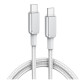 Кабель XO NB-Q250B PD 60W/1m Type-C to Type-C Fast Charging Білий mag-6920680844647965