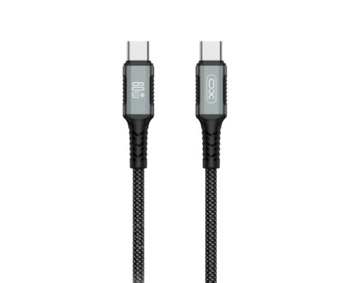 Кабель XO NB-Q267 Magnetic Braided Type-c to Type-c 60W Data Cable 1M Чорний mag-69206808569921508