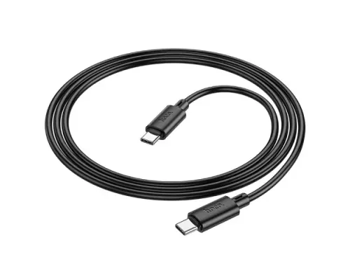 PD Кабель HOCO X88 Gratified charging data cable for Type-C to Type-C PD60W/3A/1m. Black mag-6931474783363154143