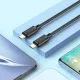 PD Кабель HOCO X88 Gratified charging data cable for Type-C to Type-C PD60W/3A/1m. Black mag-6931474783363154143