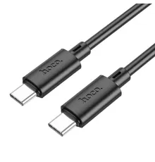 PD Кабель HOCO X88 Gratified charging data cable for Type-C to Type-C PD60W/3A/1m. Black mag-6931474783363154143