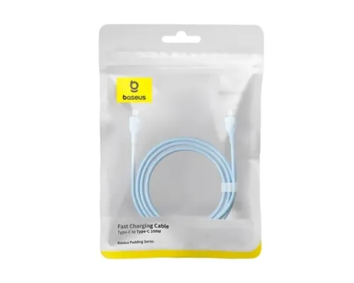 PD кабель Baseus Pudding Series Fast Charging Cable Type-C to Type-C 100W 1.2m Blue P10355702311-00 mag-6932172633998146017