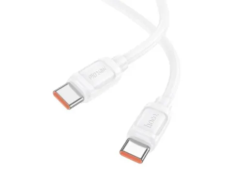 PD Кабель HOCO X115 Surpass 240W fast charging data cable C to C 1m. White mag-6942007652025153712
