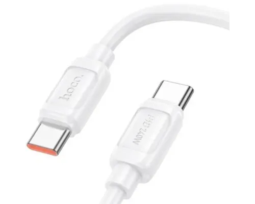 PD Кабель HOCO X115 Surpass 240W fast charging data cable C to C 1m. White mag-6942007652025153712