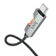 PD Кабель HOCO U123 Regent 60W colorful charging data cable Type-C to Type-C 1.2m black mag-69420076084971736