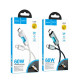 PD Кабель HOCO U123 Regent 60W colorful charging data cable Type-C to Type-C 1.2m black mag-69420076084971736