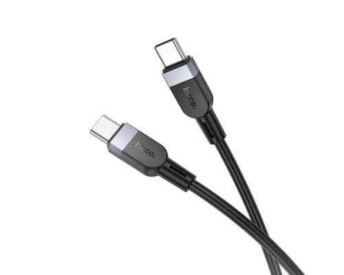 PD Кабель HOCO X109 Energy 60W silicone charging data cable Type-C to Type-C 60W/1m Black mag-6942007636261136643