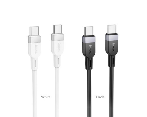 PD Кабель HOCO X109 Energy 60W silicone charging data cable Type-C to Type-C 60W/1m Black mag-6942007636261136643