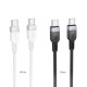 PD Кабель HOCO X109 Energy 60W silicone charging data cable Type-C to Type-C 60W/1m Black mag-6942007636261136643