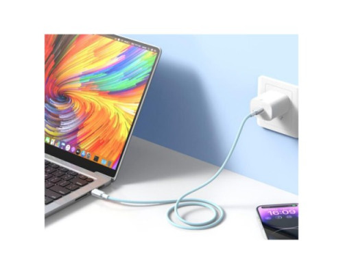 Кабель XO NB-Q250B PD 60W/1m Type-C to Type-C Fast Charging Синій mag-6920680844661966