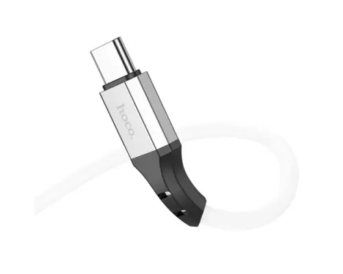 PD Кабель HOCO X86 Type-C to Type-C Spear 60W silicone charging data cable 1m White mag-6931474778024153026