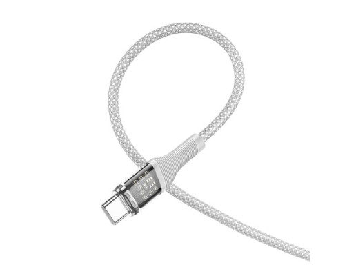 PD Кабель HOCO U111 Type-C to Type-C Transparent Discovery Edition 60W/1,2m Gray mag-69314747782531457