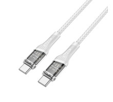 PD Кабель HOCO U111 Type-C to Type-C Transparent Discovery Edition 60W/1,2m Gray mag-69314747782531457