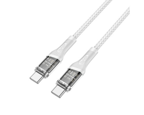 PD Кабель HOCO U111 Type-C to Type-C Transparent Discovery Edition 60W/1,2m Gray mag-69314747782531457