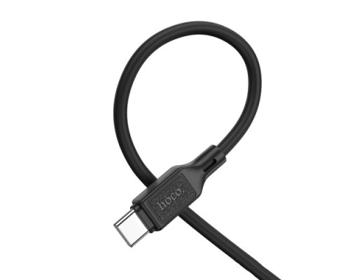 PD Кабель HOCO X90 Cool silicone charging data cable PD-to-Type-C 3A/PD60W/1m. Black mag-6931474788467138990