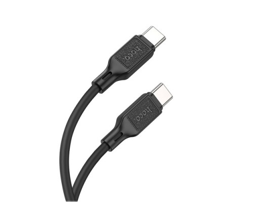 PD Кабель HOCO X90 Cool silicone charging data cable PD-to-Type-C 3A/PD60W/1m. Black mag-6931474788467138990