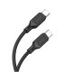PD Кабель HOCO X90 Cool silicone charging data cable PD-to-Type-C 3A/PD60W/1m. Black mag-6931474788467138990